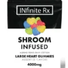 INfinite Rx Shroom Infused Albino Penis Envy Edition Large Heart Gummies Edibles (4000mg)